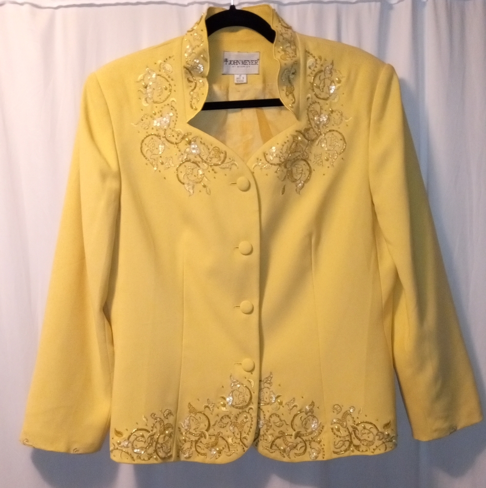 Women's Yellow Dress Jacket
